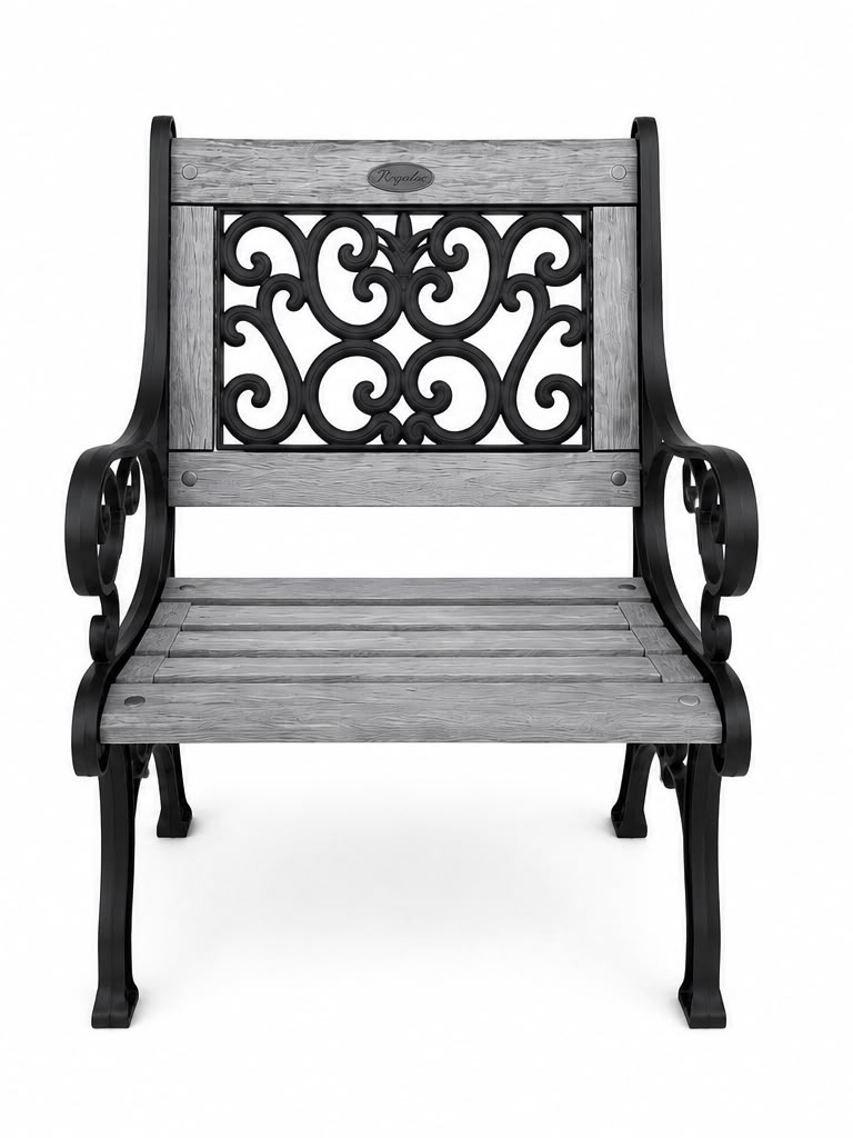 The same chair refinished in matte black